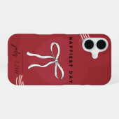 Buig voor je stijl – Stripsgewijs iPhone 16 Hoesje (Achterkant horizontaal)