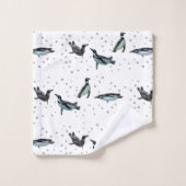 Buigbaar de Reeks van de Dekshanddoek van Penguins Bad Handdoek (Wasdoekje)