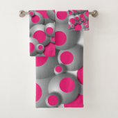 Buigbuisjes warm roze bad handdoek (Insitu)