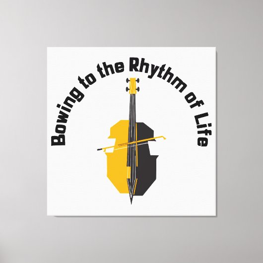 Buigen naar het Ritme van het Leven Cello Canvas Afdruk (Voorkant)
