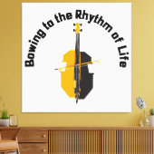 Buigen naar het Ritme van het Leven Cello Canvas Afdruk (Insitu (Woonkamer))