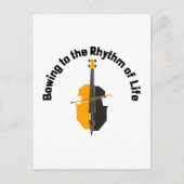 Buigen naar het Ritme van het Leven Cello Feestdagenkaart (Voorkant)