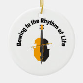 Buigen naar het Ritme van het Leven Cello Keramisch Ornament (Voorkant)
