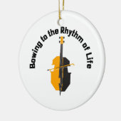 Buigen naar het Ritme van het Leven Cello Keramisch Ornament (Links)
