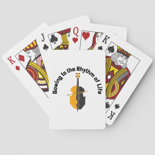 Buigen naar het Ritme van het Leven Cello Pokerkaarten (Achterkant)