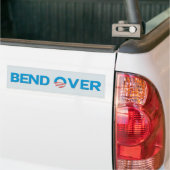 Buigen over anti-Obama-rooftover Bumpersticker (Op Truck)