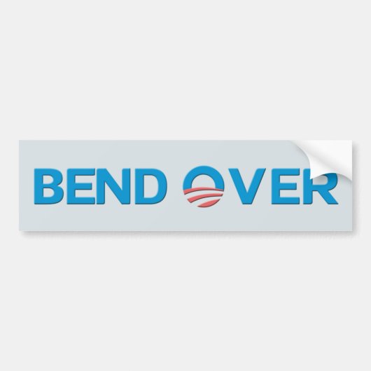 Buigen over anti-Obama-rooftover Bumpersticker (Voorkant)