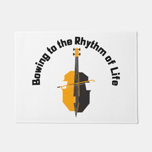 Buigen voor het Ritme van het Leven Cello Deurmat (Voorkant)