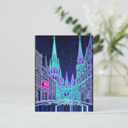 Buigende Akropolis Briefkaart (Staand voorkant)