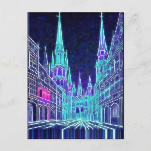 Buigende Akropolis Briefkaart (Voorkant)