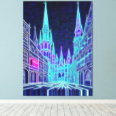 Buigende Akropolis Canvas Afdruk (Insitu (Houten vloer))