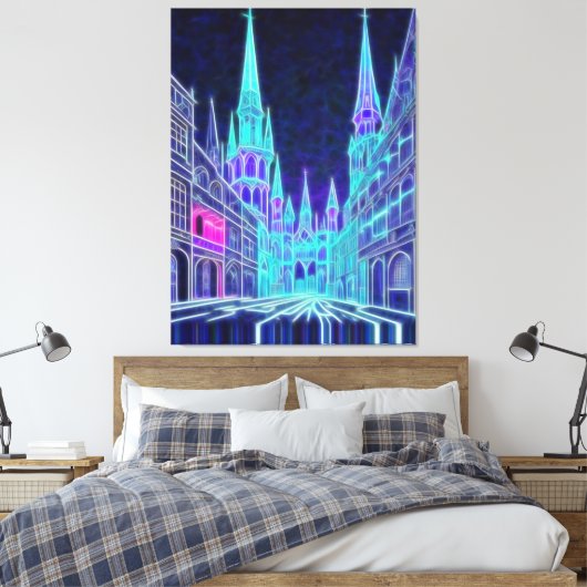 Buigende Akropolis Canvas Afdruk (Insitu (Slaapkamer))