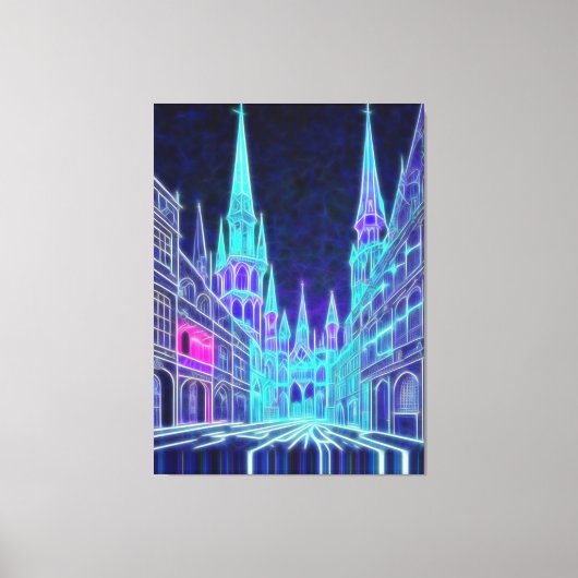 Buigende Akropolis Canvas Afdruk (Voorkant)