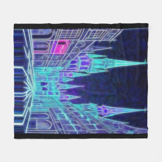 Buigende Akropolis Fleece Deken (Voorkant (Horizontaal))