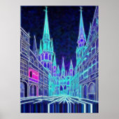 Buigende Akropolis Poster (Voorkant)