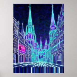 Buigende Akropolis Poster