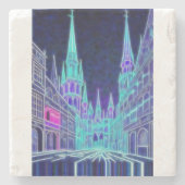 Buigende Akropolis Stenen Onderzetter (Voorkant)