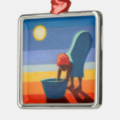 Buigende vrouw 2005 metalen ornament (Links)