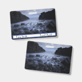 Buigs en Rocks langs de Ocean Shoreline Badge (Voor- en achterkant)