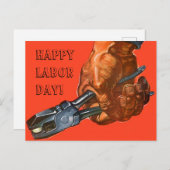 Buigtang in de arbeidersPCs van de Dag van de Feestdagenkaart (Voorkant / Achterkant)