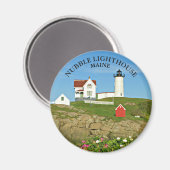Buigvuurtoren, Maine Round Magnet (Voorkant / Achterkant)