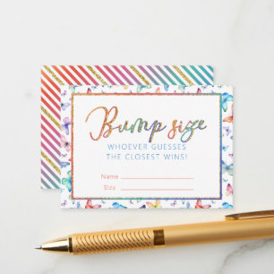 buik bump Baby shower gissen spel activiteit Informatiekaartje