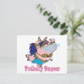 buik dancer grappig varkensvarken briefkaart (Staand voorkant)