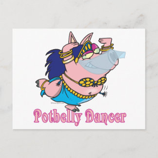 buik dancer grappig varkensvarken briefkaart
