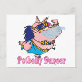buik dancer grappig varkensvarken briefkaart (Voorkant)