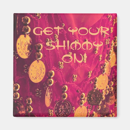 Buik dans heup sjaal met munten magneet (Voorkant)