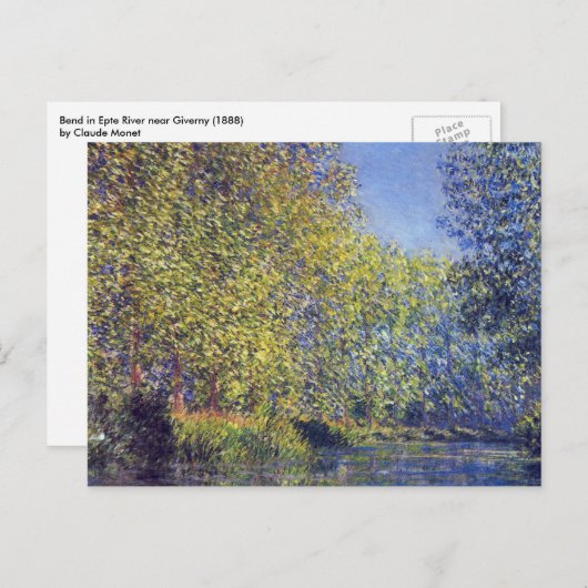 Buik in de Epte bij Giverny door Claude Monet Briefkaart (Voorkant / Achterkant)