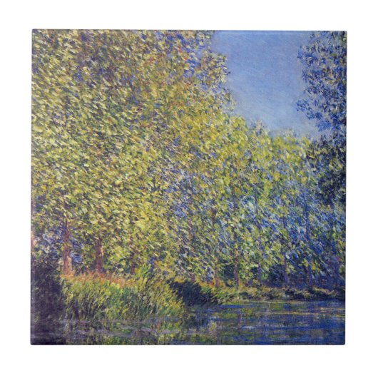 Buik in de Epte bij Giverny door Claude Monet Tegeltje (Voorkant)