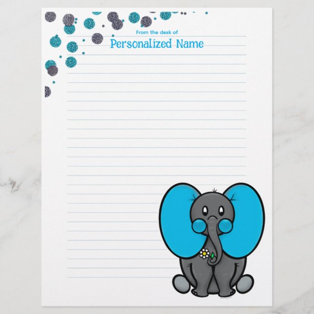 Buik phant Stippen gevoerd Briefhoofd (Voorkant)