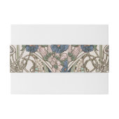 Buikband Art Nouveau Mucha Monogram Initialen Uitnodigingen Wikkel (Achterkant Voorbeeld)