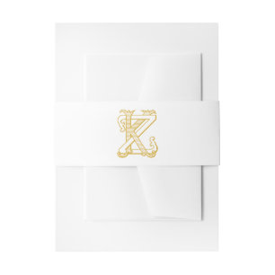 Buikband KZ monogram of ZK monogram Uitnodigingen Wikkel