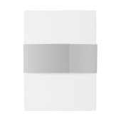 buikband | Royal Blue, zilvergrijs, bloemig Uitnodigingen Wikkel (Achterkant Voorbeeld)