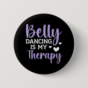 buikdansen is mijn therapie shimmy dans buik ronde button 5,7 cm