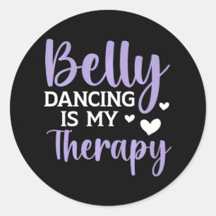 buikdansen is mijn therapie shimmy dans buik ronde sticker