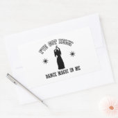 buikdansen ontwerp rechthoekige sticker (Envelop)