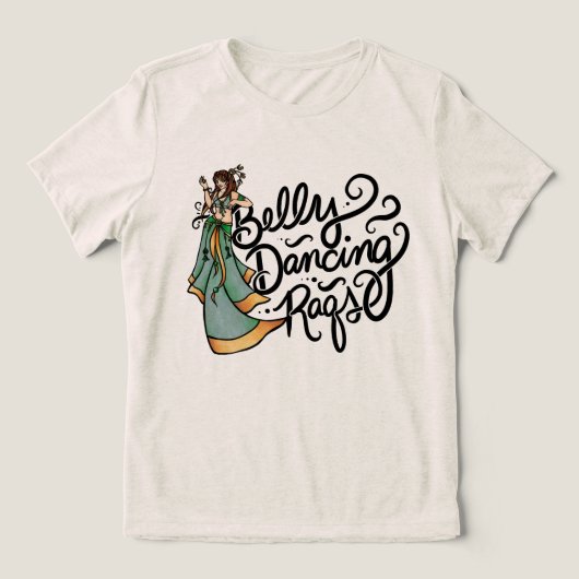 Buikdansen Raqs Buikdanser Tri-Blend Shirt (Design voorkant)