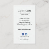 BUIKDANSER BOLLYWOOD OOSTERSE WATERVERF BLAUW VISITEKAARTJE (Achterkant)