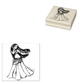 Buikdanser Rubberstempel (Gestempeld)