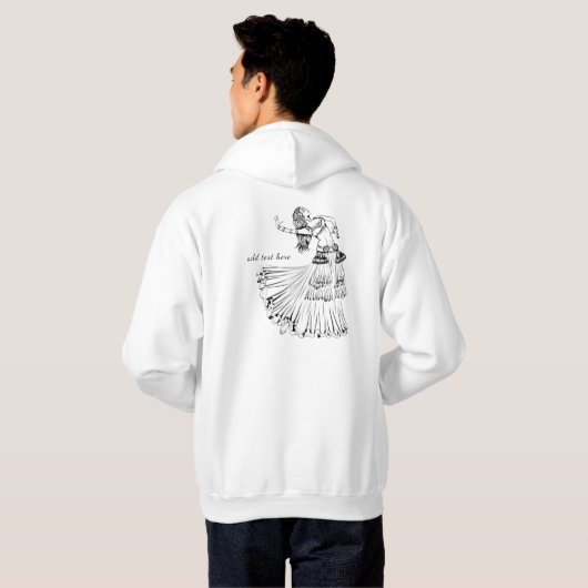 Buikdanseres Darbuka Drum Basic Hooded Sweatshirt (Achterkant volledig)