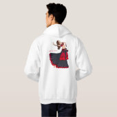 Buikdanseres Darbuka Drum Basic Hooded Sweatshirt (Achterkant volledig)