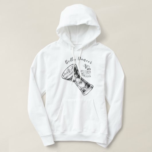 Buikdanseres Darbuka Drum Basic Hooded Sweatshirt (Design voorkant)