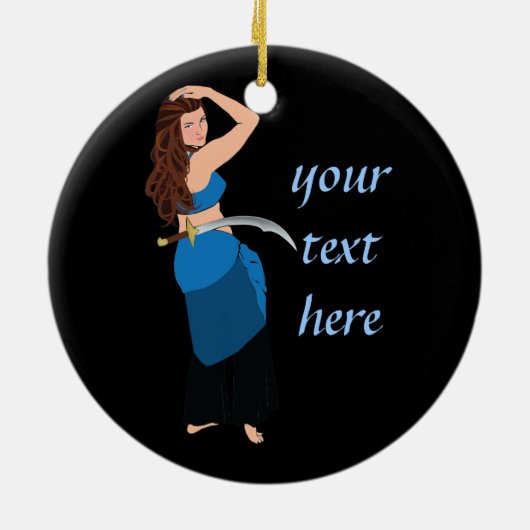  buikdanseres keramisch ornament (Achterkant)