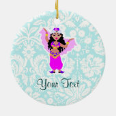 Buikdanseres; Schattige Keramisch Ornament (Achterkant)