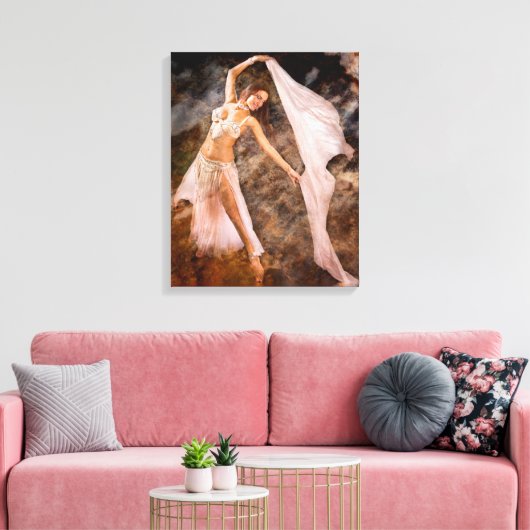Buikdanseres uit het Midden-Oosten Canvas Afdruk (Insitu (Woonkamer))