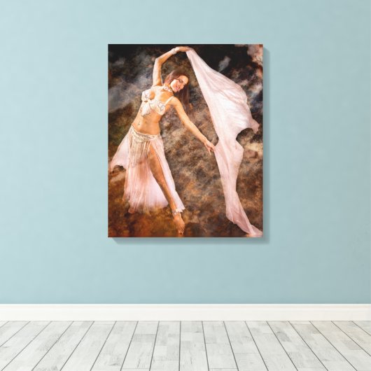 Buikdanseres uit het Midden-Oosten Canvas Afdruk (Insitu (Houten vloer))