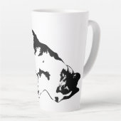 buikgelukzaligheid latte mok (Rechterhoek)